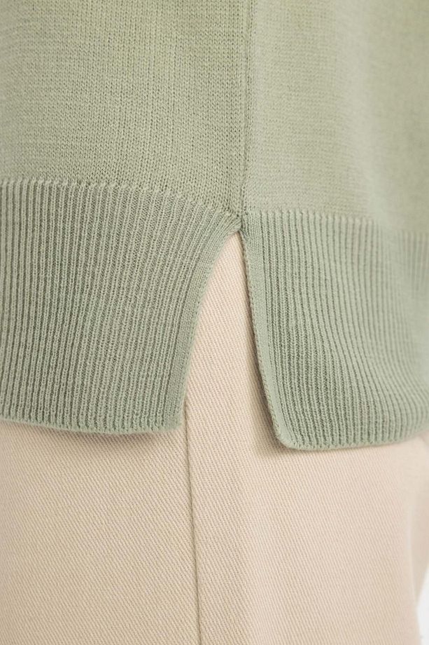 Yumuşak Dokulu Bisiklet Yaka Reglan Kol Basic Düz Triko Kazak I6913az24wn - 6