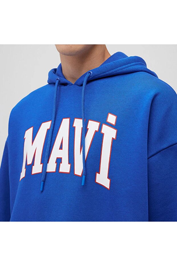 Logo Baskılı Kapüşonlu  Sweatshirt - 4