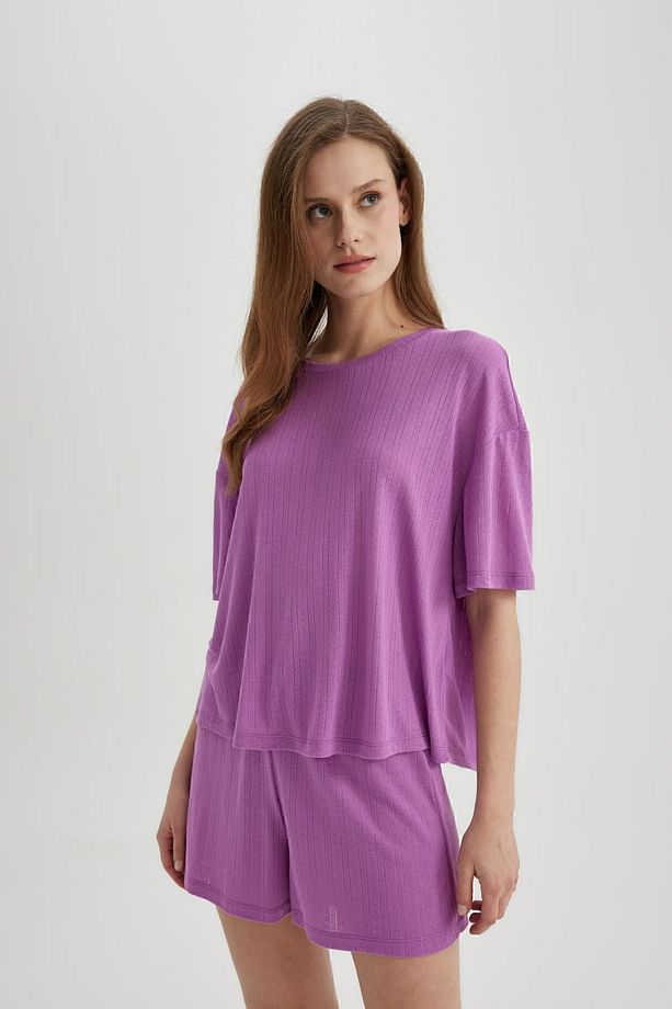 Fall In Love Pijama Takım Kısa Kollu Beli Lastikli Şort Alt B6183ax24sp - 3