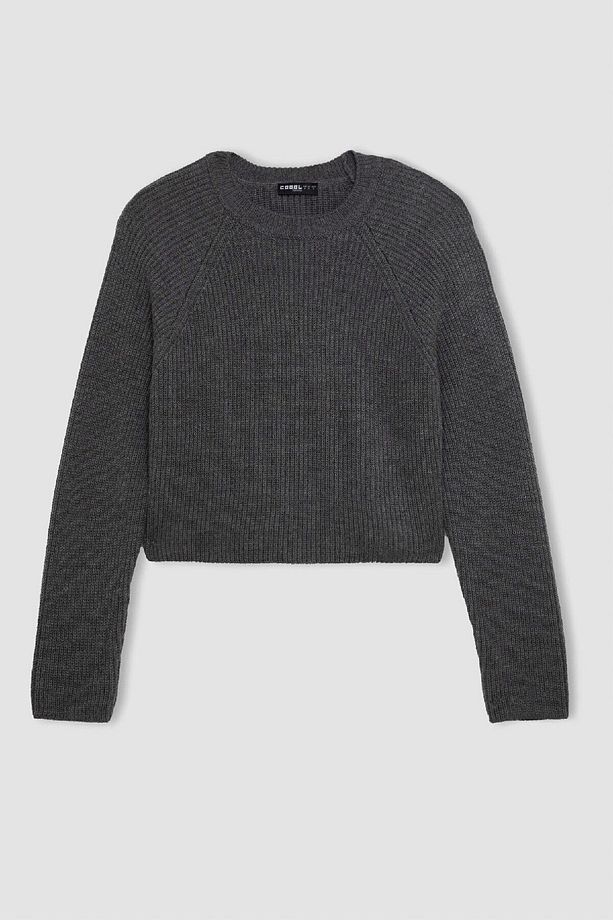 Coool Regular Fit Bisiklet Yaka Basic Düz Triko Kazak L2567az24wn - 5