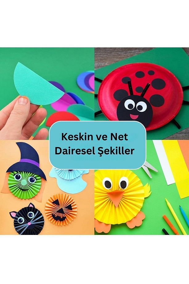 Yuvarlak Kağıt Delgeç - Kart, Dıy Ve El Işi Projeleri Için Delgeç, Karışık Renk-2.54cm-1 Inch,1 Adet - 6