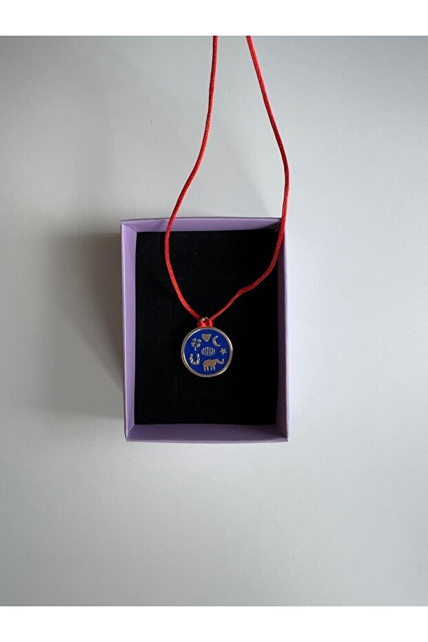 Red String Adjustable Macrame Lucky Necklace - 2