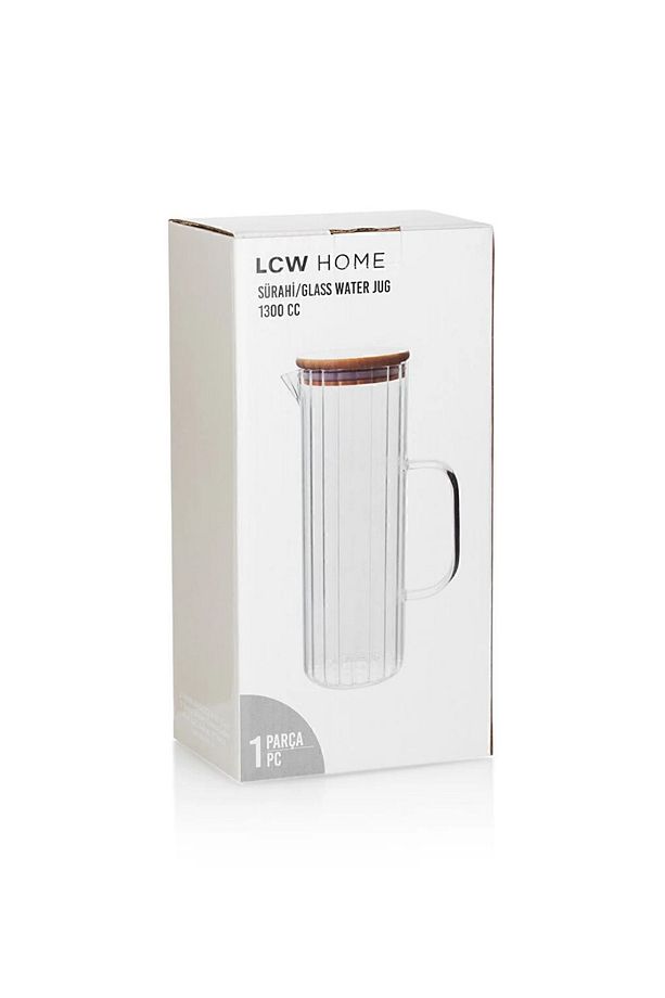 Lcw Home Bambu Kapaklı Cam Sürahi 1200 ml - 3