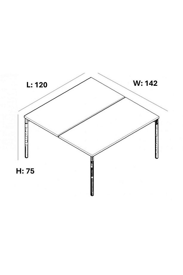 Radical 2'li Workstation Çalışma Masası | Ofis Masası (PANEL DAHİL DEĞİLDİR) - 2