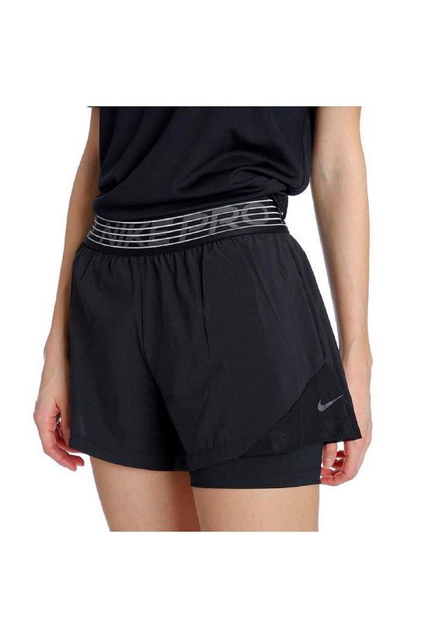 Siyah Pro Flex 2-in-1 Woven Short Siyah Taytı Şort - 5