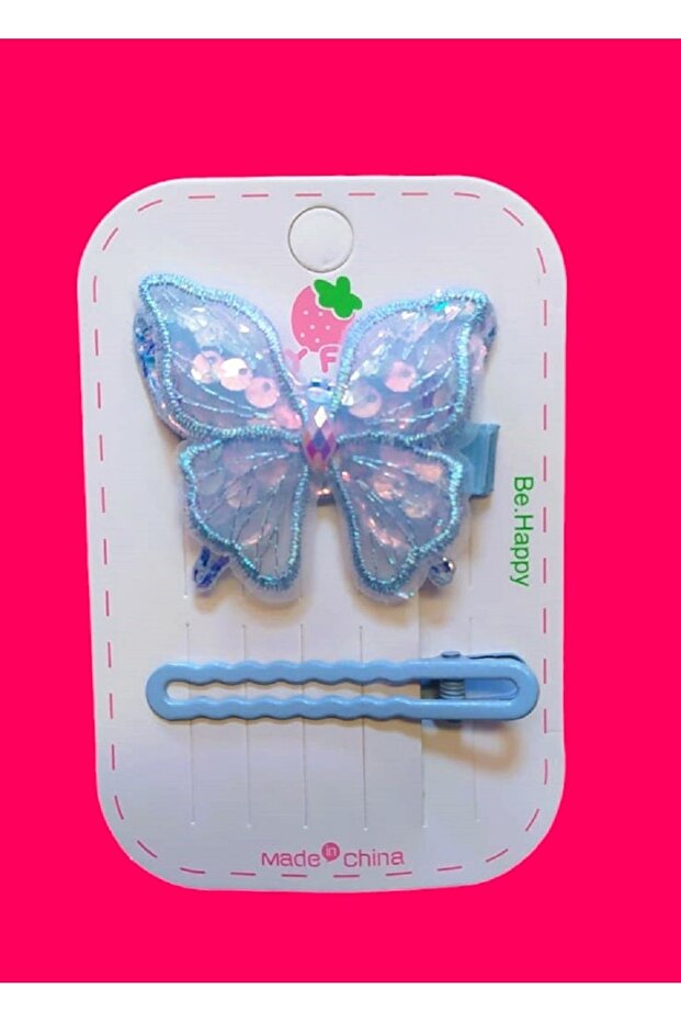 Children's Butterfly Buckle Set - 2 Pieces (with Clip)