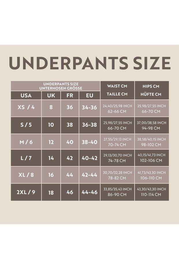 Bikinislips Damen Unterhosen aus Baumwolle 3er Pack Basic Slips - 6