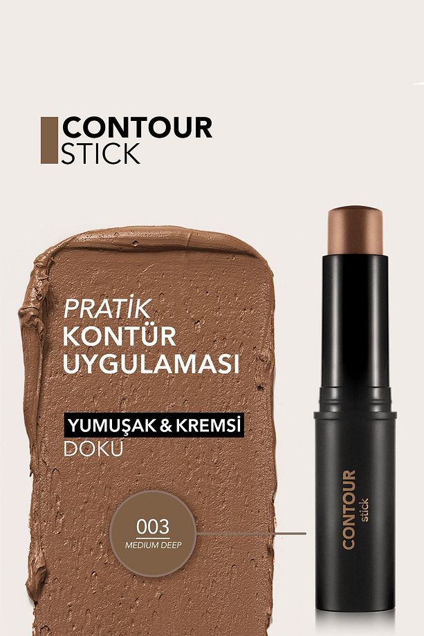 Yumuşak Dokulu Stik Kontür (KOYU TON) - Stick Contour - 003 Medıum Deep - 8690604554874 - 5
