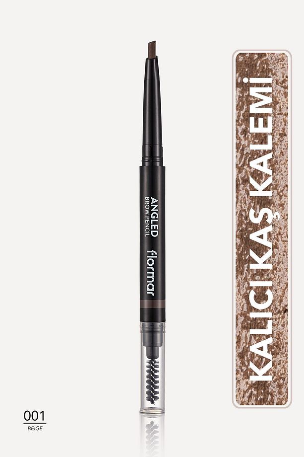 Açılı Kaş Kalemi Ve Kaş Fırçası (bej) - Angled Brow Pencil - 001 Beige - 8690604572038 - 1