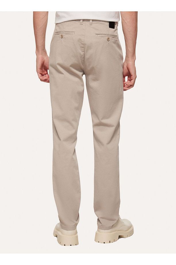 Normal Bel Dar Paça Gri Erkek Chino Pantolon F3WM-PNT902 - 5