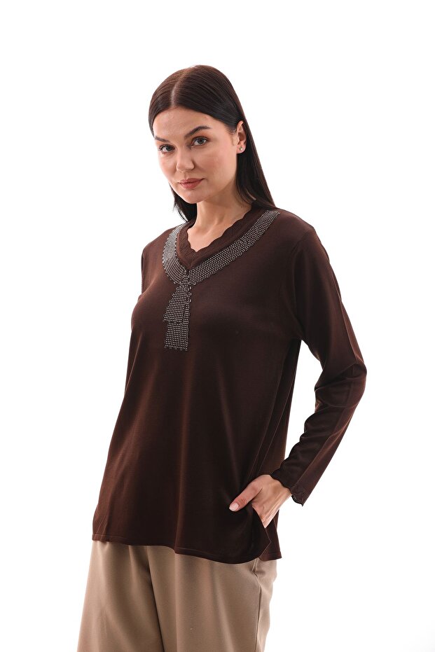 GÜNCÜOĞLU YONCA TRİKO  BLUZ - 1