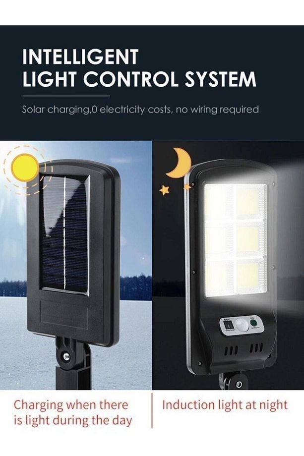 Solar Güneş Enerjili Led Bahçe Aydınlatması 96 Ledli 3 Modlu Hareket Sensörlü Duvar Lambası. - 4