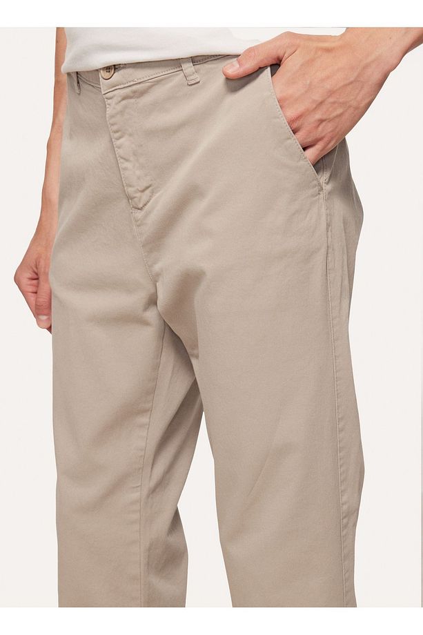 Normal Bel Dar Paça Gri Erkek Chino Pantolon F3WM-PNT902 - 4