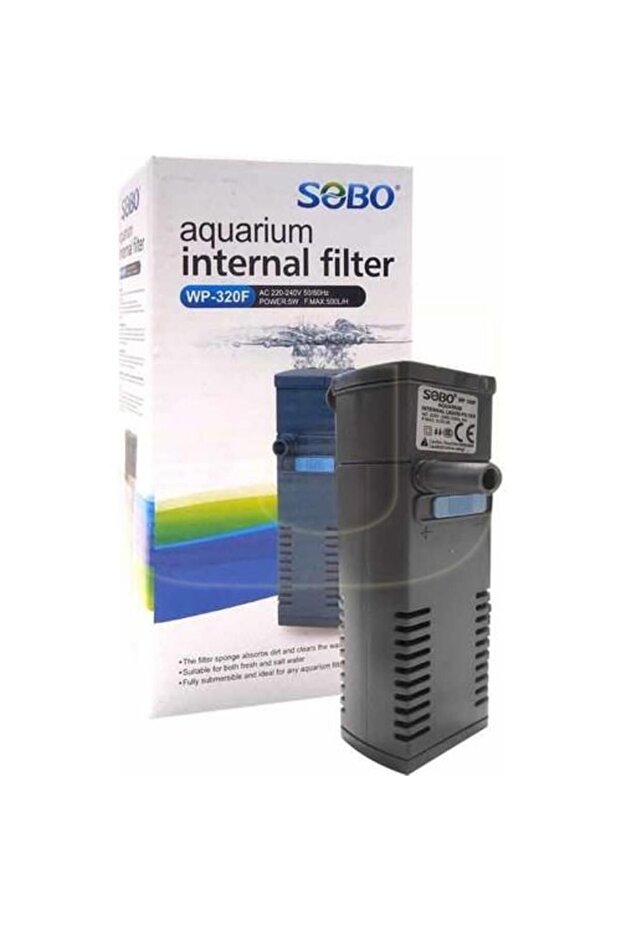 فلتر داخلي لحوض السمك WP-320F بسعة 500 لتر/ساعة، مع جهاز شلال