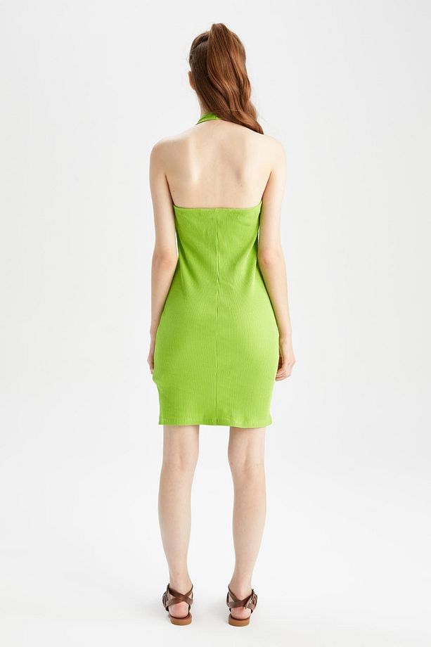 Coool Bodycon V Yaka Basic Kaşkorse Basic Mini Elbise Y7479az22sm - 4