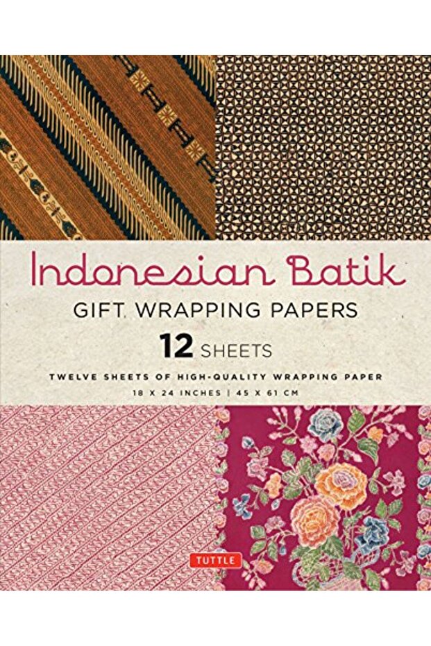 Indonesian Batik Gift Wrapping Papers 12 Sheets 18 X 24 Inch 45 X 61 Cm Wrapping Paper
