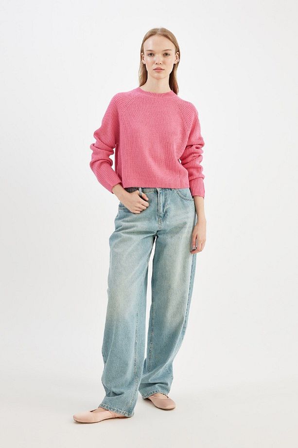Coool Regular Fit Bisiklet Yaka Basic Düz Triko Kazak L2567az24wn - 2