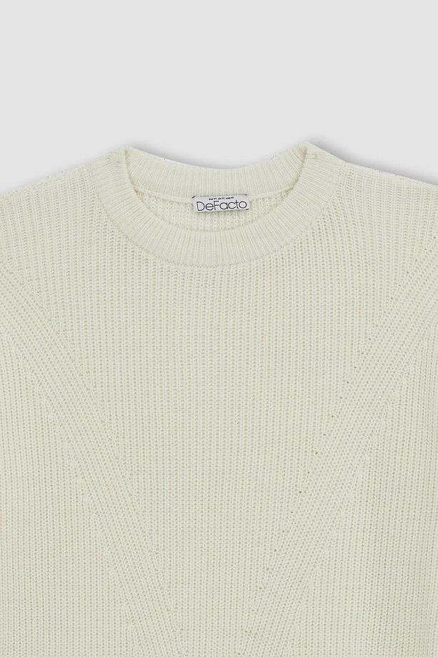 Regular Fit Bisiklet Yaka Basic Triko Kazak H6905az23wn - 8