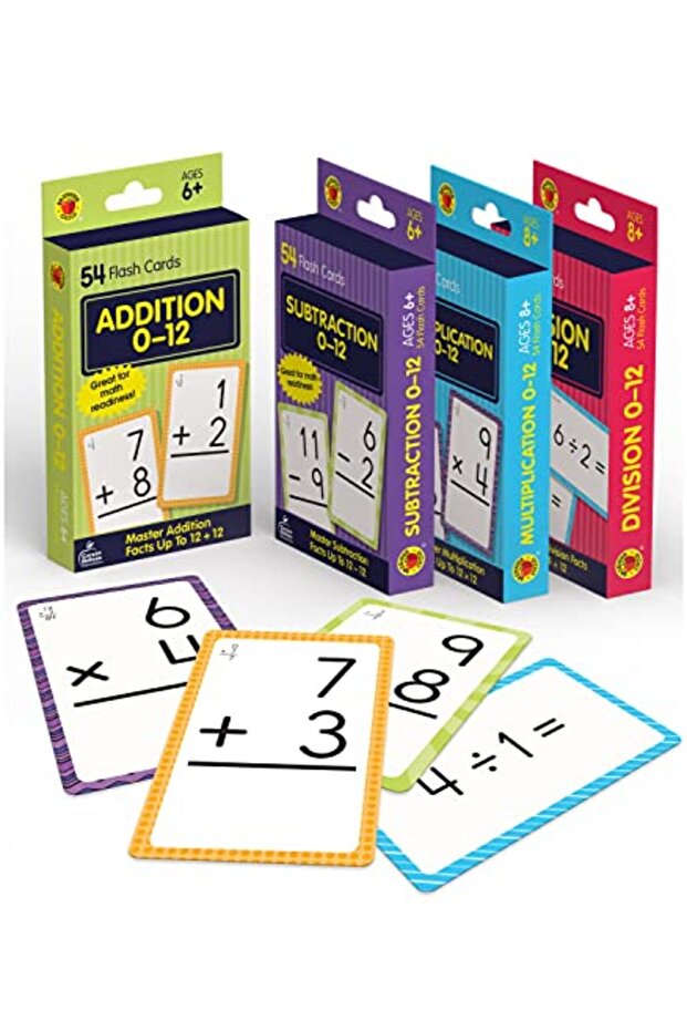 Brighter Child Math Flash Card Set 4 Sets Of Cards