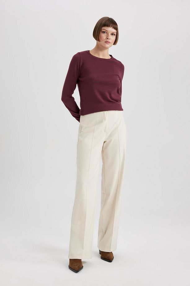Regular Fit Bisiklet Yaka Ekstra Yumuşak Kaşmir Dokulu Basic Kazak F7091az22wn - 2