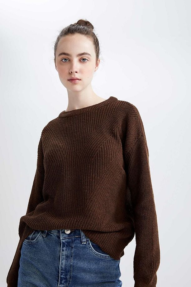 Regular Fit Basic selanik Örgülü Triko Kazak H6905az22au - 4