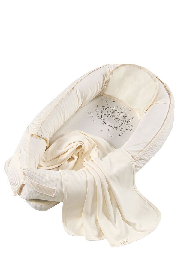 5 Parça Cocoon Unisex Seti Ultra Soft Krem Bebek Yuvası - 2