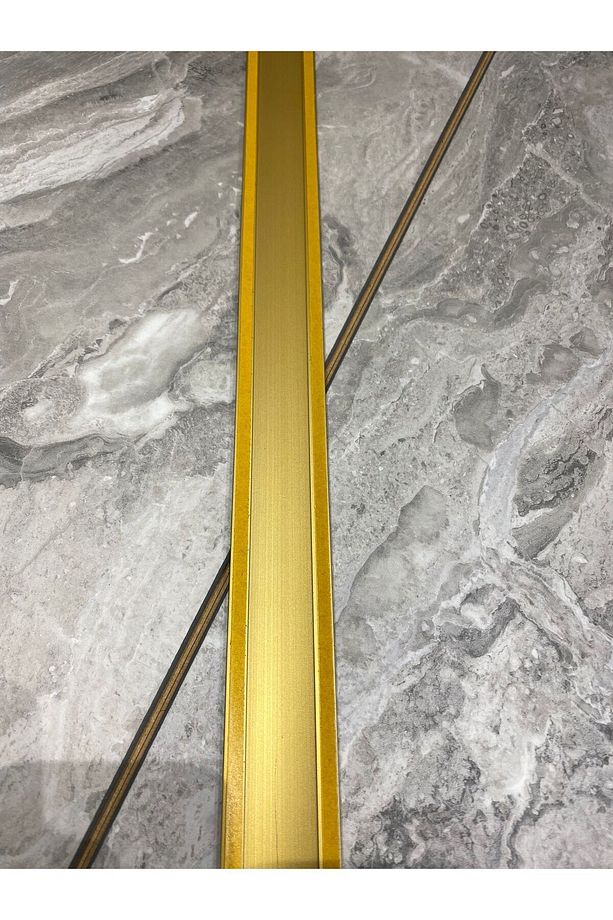 Alüminyum Sarı Kapı Eşik Profili Parke Kapı Altı Çıtası Yapışkanlı 90 cm - 3