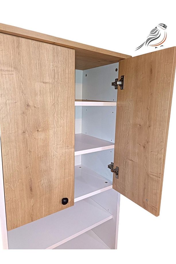 4 Kapaklı Raflı Çok Amaçlı Mikrodalga Bölmeli Mutfak Dolabı - 4