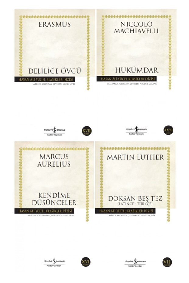 Ancient Greek and Latin Philosophy Classics Set of 4 / Erasmus+machiavelli+aurelius+luther