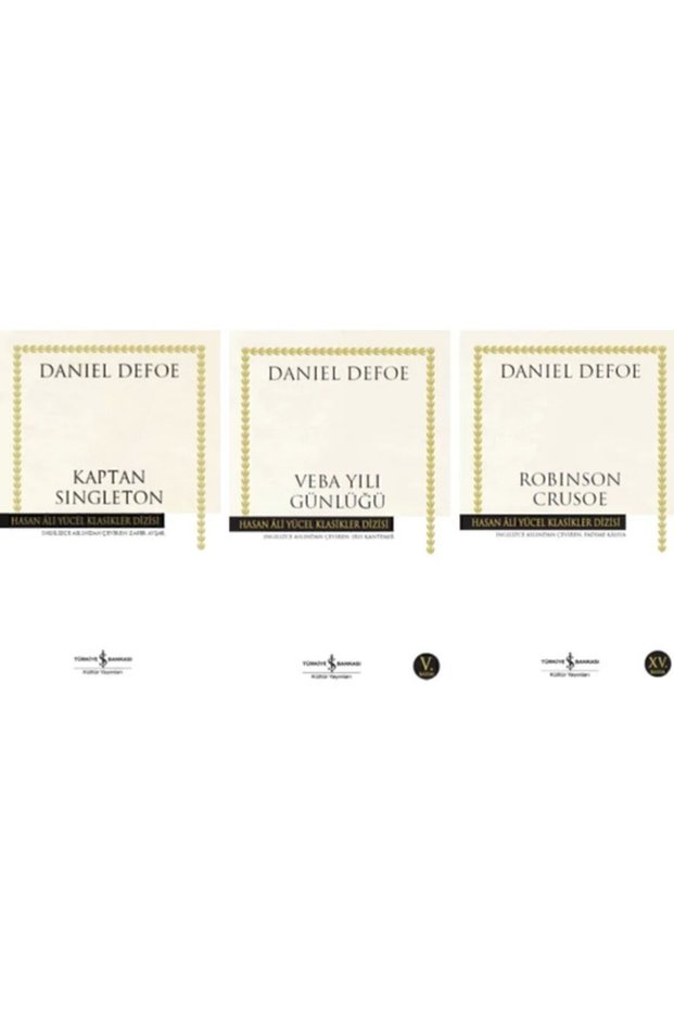 Daniel Defoe 3 Book Set - Kaptan Singleton - Veba Yılı Günlüğü - Robinson Crusoe