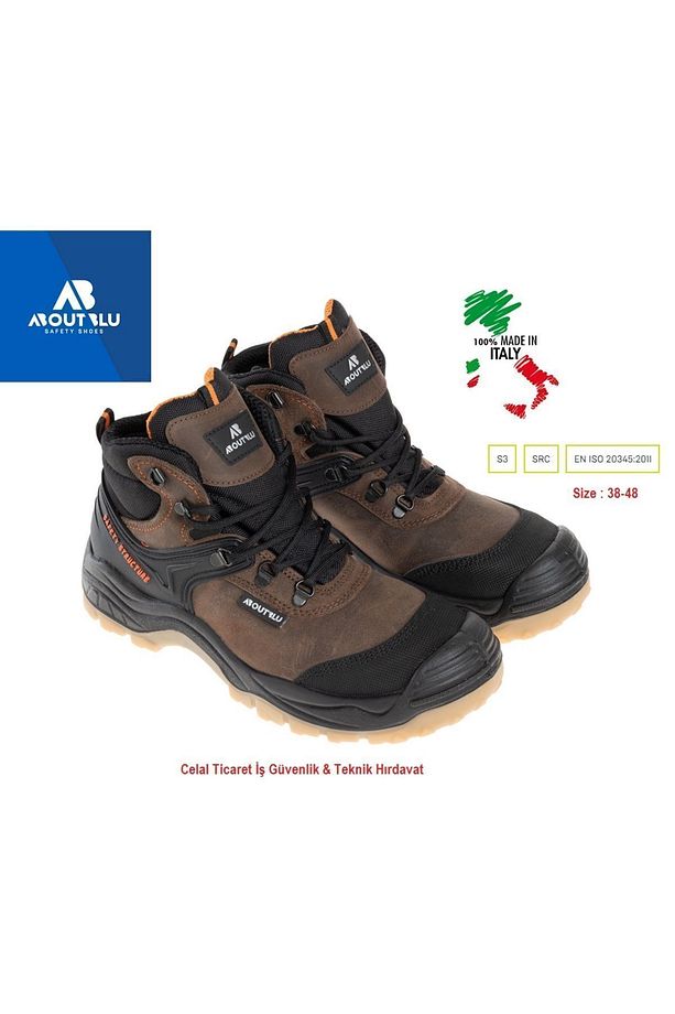 Yeni Safhir Kahve Iş Botu S3 Src / New Safhir Brown Mid - 1