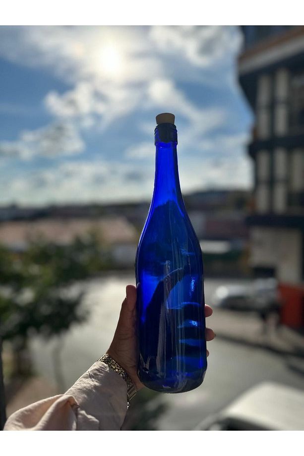 Mavi Cam Mantar Kapak 750 ml Sürahi 2 adet - 1