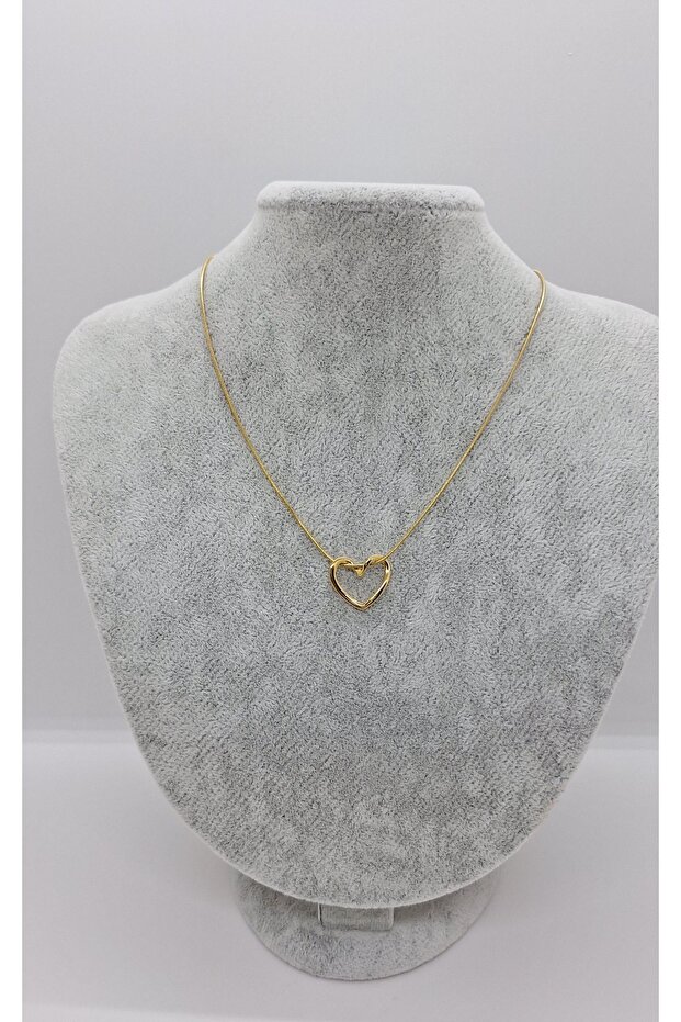 Steel Heart Chain Necklace