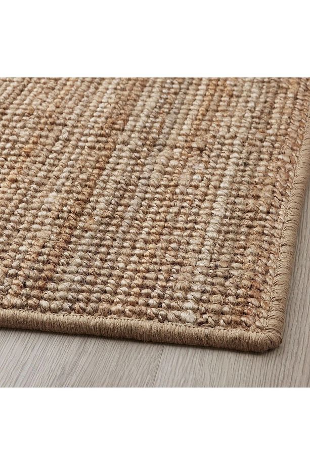 Kapı Önü Paspası 60x40 Cm İkea Jüt Örgü Paspas Kaymaz Taban Natürel - 2