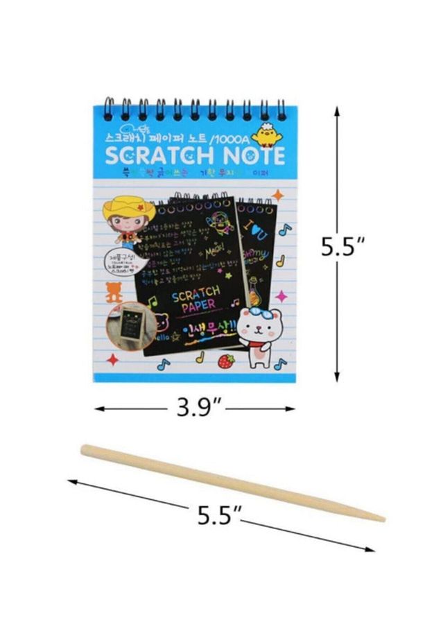 Scratch Note Sihirli Defter Tahta Kalem (6 SAYFA) - 5