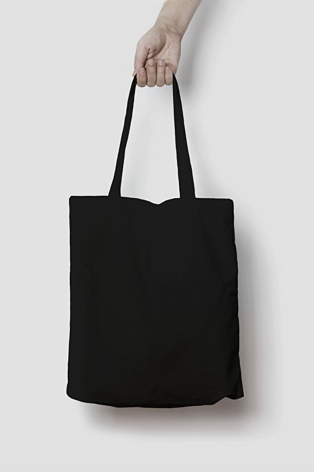 Women's Black Canvas Tote Bag, 3 Pieces