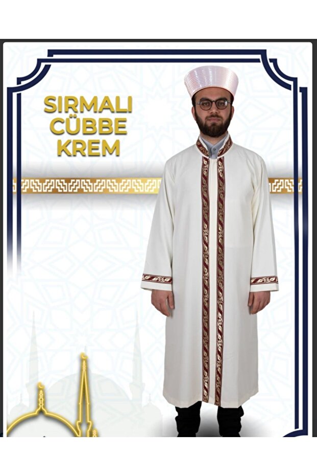 Imam Cassock with Painted Cassock Cream Cassock Imam Cassock Imam Cassock
