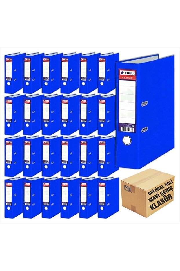 مجلد مكتب بلاستيك كبير باللون الأزرق عدد 2 قطعة - 4