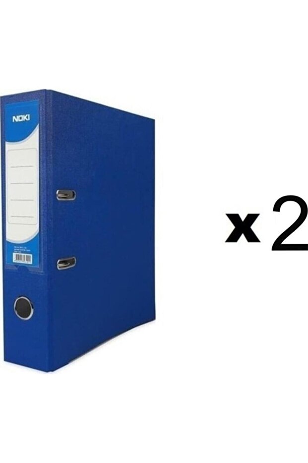 مجلد مكتب بلاستيك كبير باللون الأزرق عدد 2 قطعة - 1
