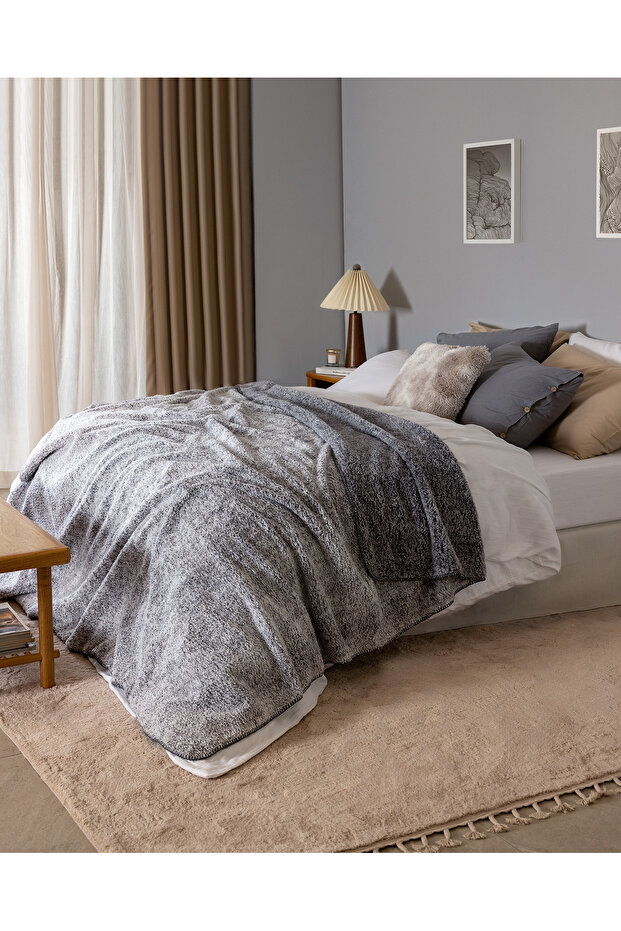 Nord Tek Kişilik Sherpa Battaniye - Gri - 1