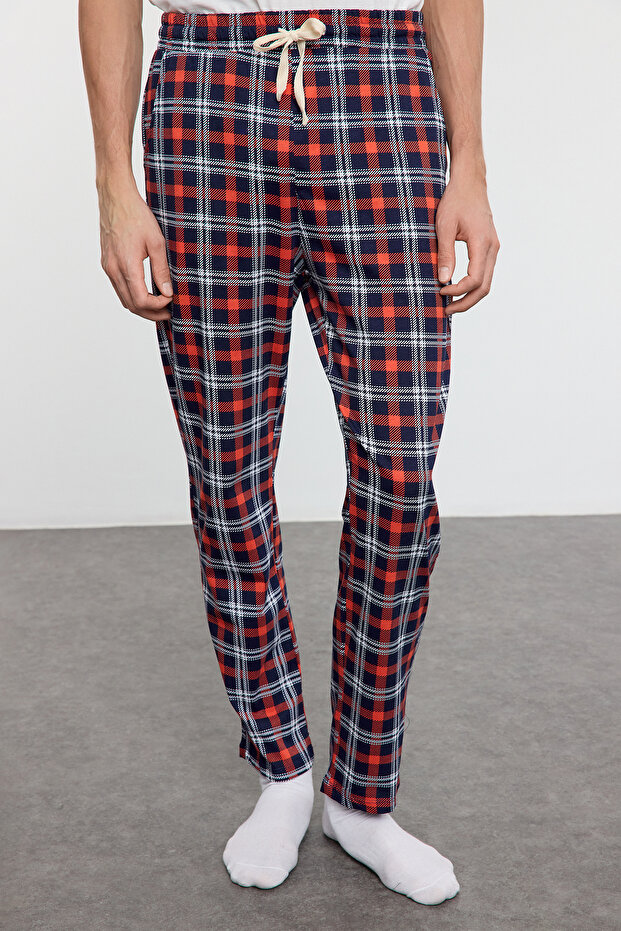 Ekru Regular Fit Baskılı Örme Couple/Çift %100 Pamuklu Erkek Pijama Takımı TMNAW25PT00048 - 5