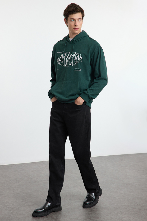 Siyah Smoke 90's/Baggy Fit Bol Denim Jeans Kot Pantolon TMNSS24JE00012 - 2