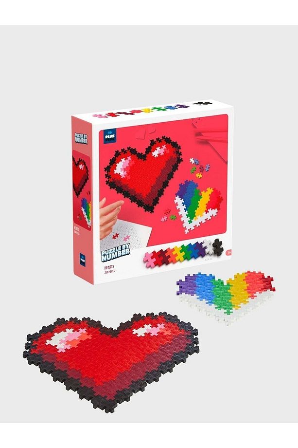 Plus - Plus Minecraft Temalı Kutuda By Number Hearts - Numaralı Kalpler Yapı Oyuncağı (250Parça)3911 - 7