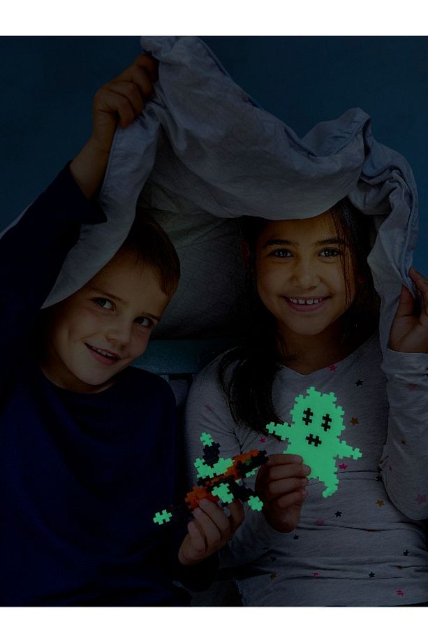 Plus - Plus Minecraft Temalı Silindir Kutuda Glow Lego Yapı Oyuncağı ( 100 Parça ) 4282 - 2