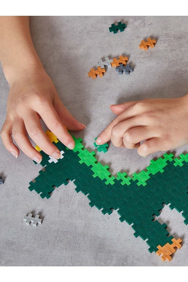 Plus - Plus Minecraft Temalı Learn to Build Dinosaurs - Dinazorlar Lego Yapı Oyuncağı 600 Parça 3918 - 5
