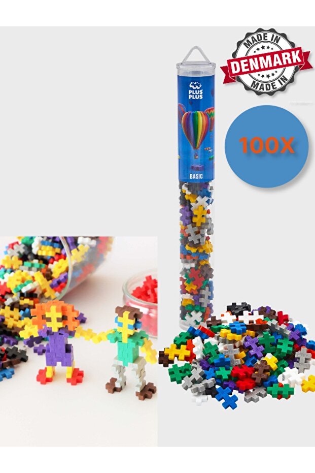 Plus - Plus Minecraft Temalı Silindir Kutuda Basic - Temel Başlangıç Yapı Oyuncağı ( 100 Parça) 4023 - 1