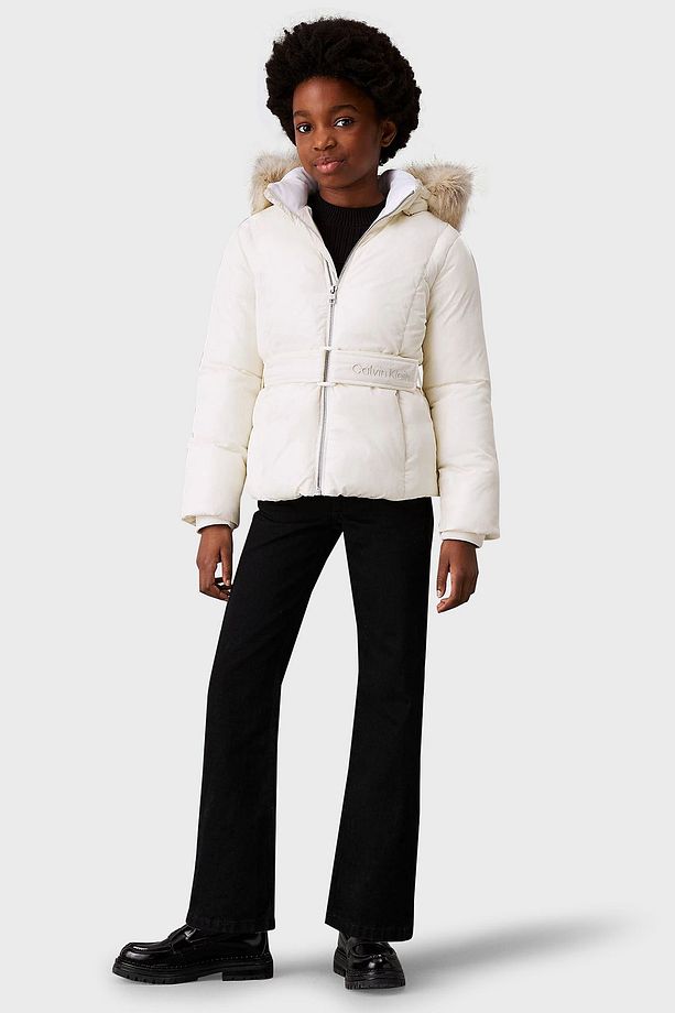 Regular Fit Kapüşonlu Logolu Kemerli Mont IG0IG02685YBI Çocuk MONT IG0IG02685 YBI - 2