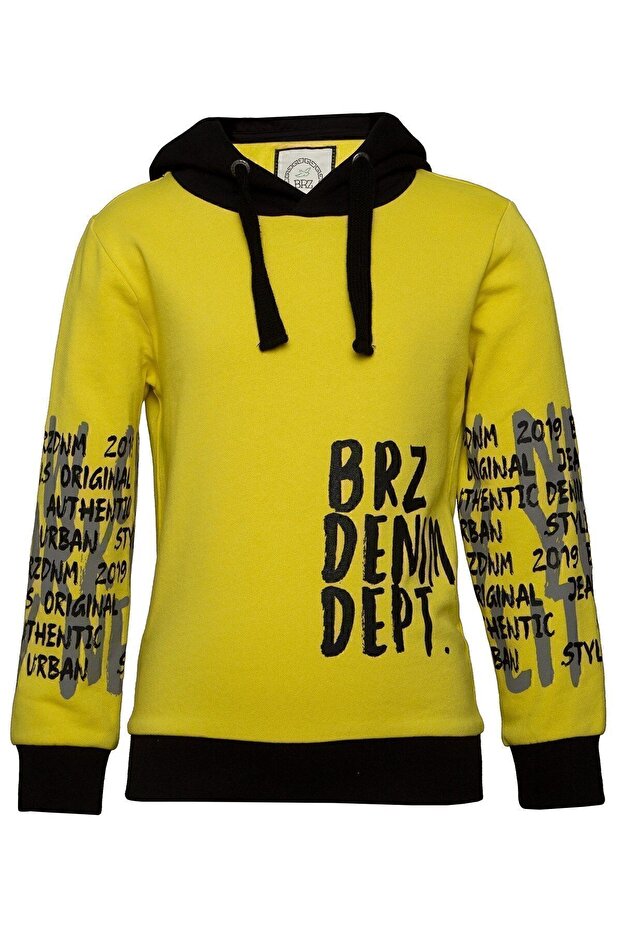 Printed Boy's Hooded Sweatshirt Hoodie
