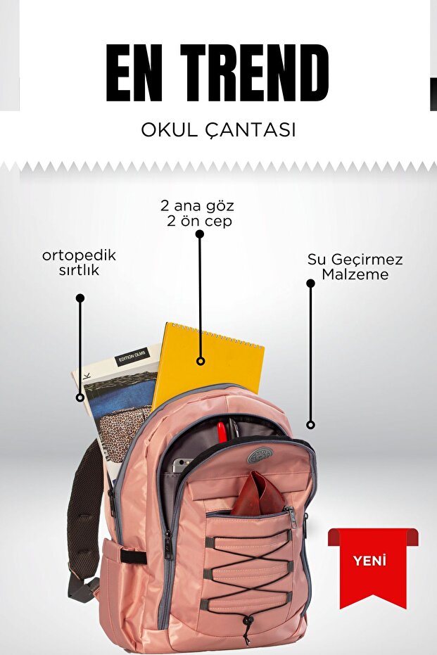 7509 حقيبة ظهر مدرسية موديل - أرجواني - 4