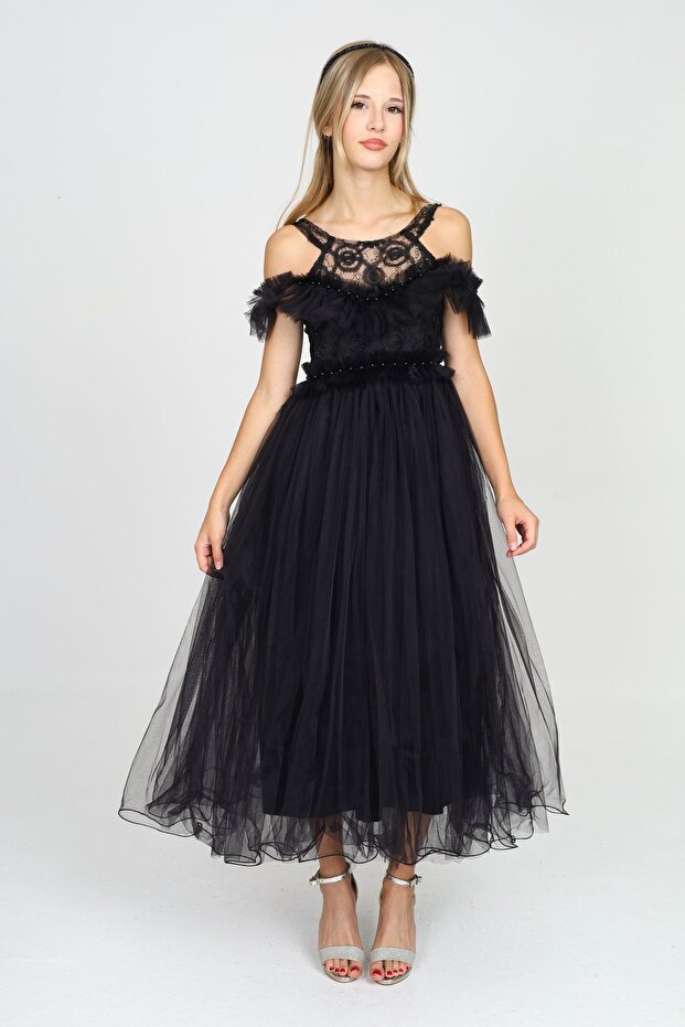 Genç/Kız Çocuk Abiye Elbise&Düğün Elbisesi Doğum Günü Parti Elbisesi - 3